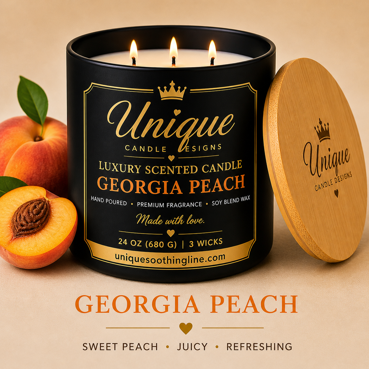Georgia Peach Soy Candle